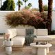 TOV Furniture Evan 2-Piece Cream Wooden Outdoor L-Shaped Sectional-1