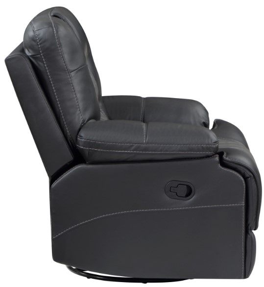 Homelegance® Fabian Dark Gray/Gray Swivel Glider Reclining Chair-3