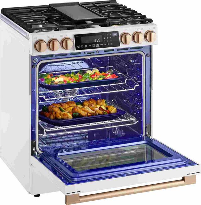Cuisinière au gaz encastrée de 30 po LG Studio® de 6.3 pi³ - Blanc essence-14