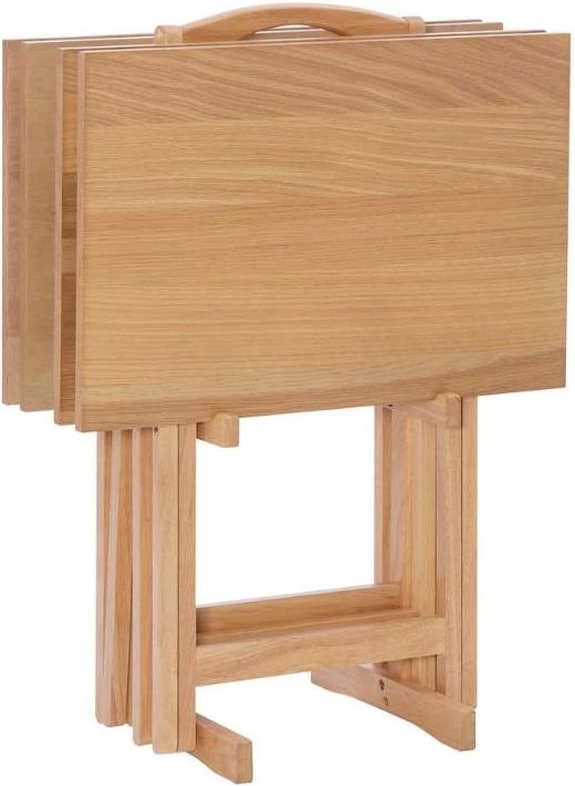 Powell® Barton Taneli 4-Piece Natural Tray Table Set-0