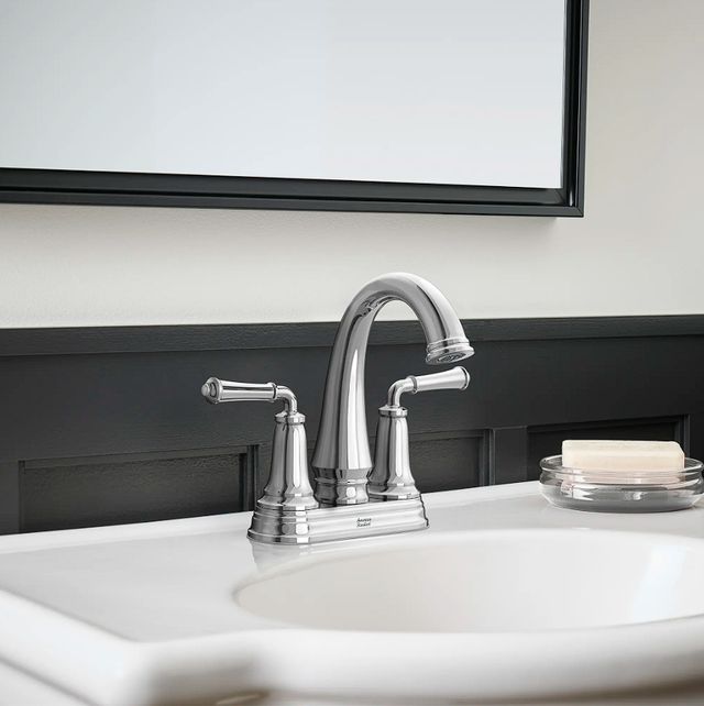American Standard Delancey® Polished Chrome 4" Centerset 2-Handle Bathroom Faucet with Lever Handles-1