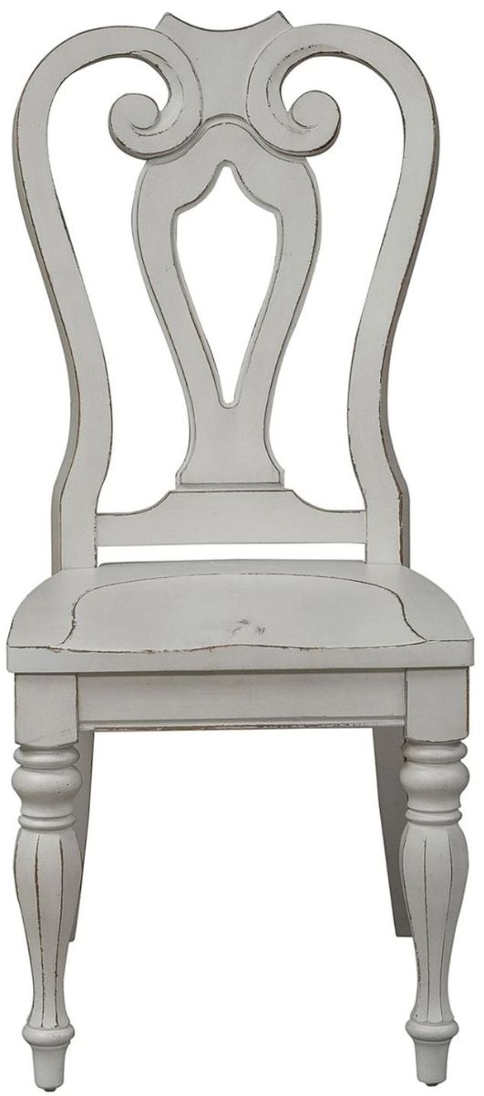 Liberty Furniture Magnolia Manor Antique White Splat Back Side Chair-2