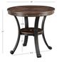 Powell® Franklin Rustic Umber Side Table with Black Base-2