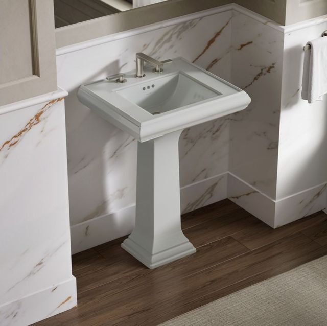Kohler Memoirs® Ice Grey 8" Pedestal/Console Table Bathroom Sink-2