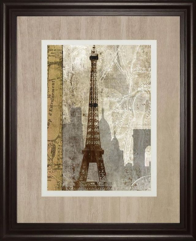 Classy Art Beige/Brown April in Paris by Mallett, K Wall Art-1