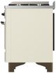 Ilve® Majestic III 48" Antique White Pro Style Dual Fuel Liquid Propane Range with Solid Door and Burnished Trim-3