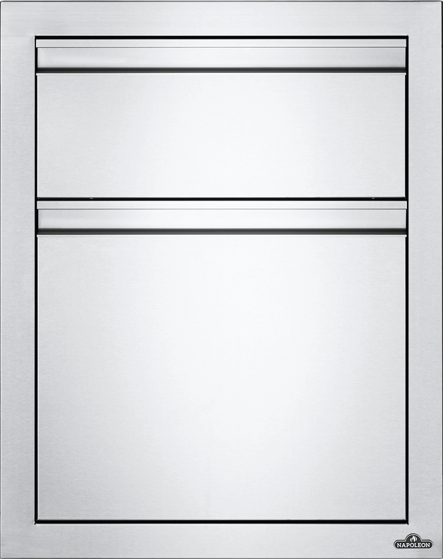 Napoleon Stainless Steel Double Drawer: Waste Bin-0