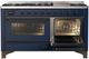 Ilve® Majestic III 60" Midnight Blue Pro Style Dual Fuel Liquid Propane Range with Triple Glass Door and Burnished Trim-3