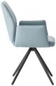 ACME Furniture Segismunda Black/Light Blue Leather Swivel Arm Chair-4