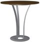 Amisco Customizable Dalia Walnut Veneer Bar Table with Metal Turnip Base-0