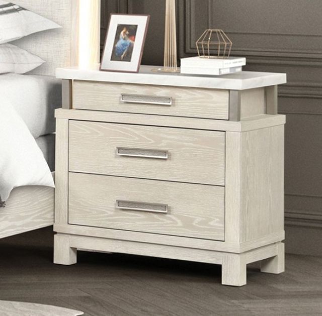 Furniture of America® Lafayette 4-Piece Weathered Gray Queen Bedroom Set-2