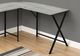 Monarch Specialties Inc. 55"L Grey Top with Black Metal Corner Computer Desk-3