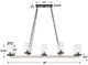 Uttermost® Edgecomb Faux Beechwood/Matte Black 10-Light Indoor-Outdoor Chandelier-2