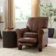 Best® Home Furnishings Customizable Kayne Leather Manual High Leg Recliner with Dark Walnut Legs-3