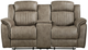 Homelegance® Centeroak Sandy Brown Manual Double Reclining Loveseat with Center Console-2