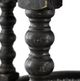A & B Home Hilton Head Three Tiered Black Wooden Side Table with Rattan Shelves-2