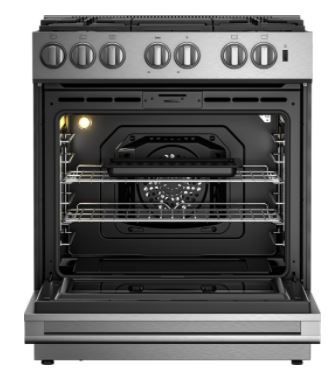 Blomberg­® 30" Stainless Steel Slide-In Dual Fuel Range-1