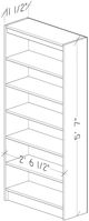 Perdue Woodworks Big Chester Frosted Pine 6-Shelves Bookcase-2