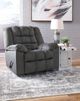 Signature Design by Ashley® Drakestone Charcoal Massage Rocker Recliner-4