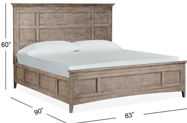 Magnussen Home® Paxton Place Dovetail Gray Complete California King Panel Storage Bed-2