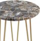 Crestview Collection Bengal Manor Blue Top Accent Table with Gold Base-1