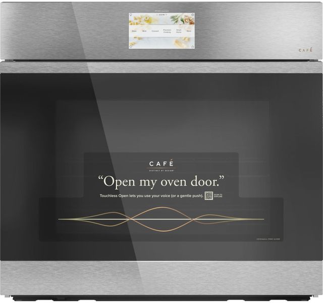 Café™ Minimal Series 30" Platinum Glass Built In Convection Single Electric Wall Oven-1