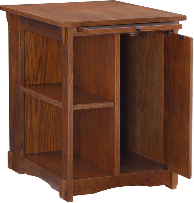 Powell® Parnell Mission Oak Side Cabinet Table-1