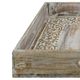 A & B Home Brown Wood Carved Square Tray-2