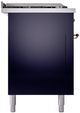 Ilve® Nostalgie II Series 60" Midnight Blue Pro Style Dual Fuel Range-2