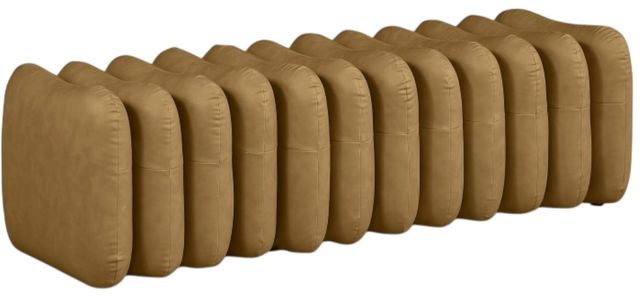 Meridian Furniture Atticus Brown Vegan Leather Upholstered Bench-0