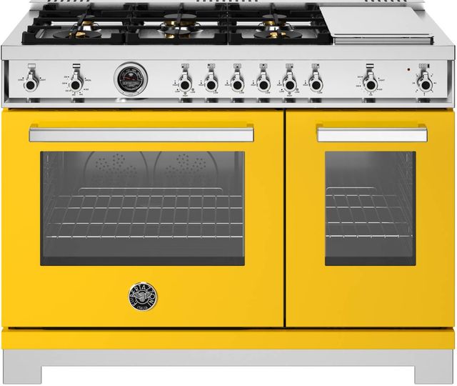 Bertazzoni Professional Series 48" Giallo Pro Style Gas Range-0