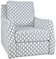 Jofran Inc. Kennedy Navy/White Swivel Chair-0