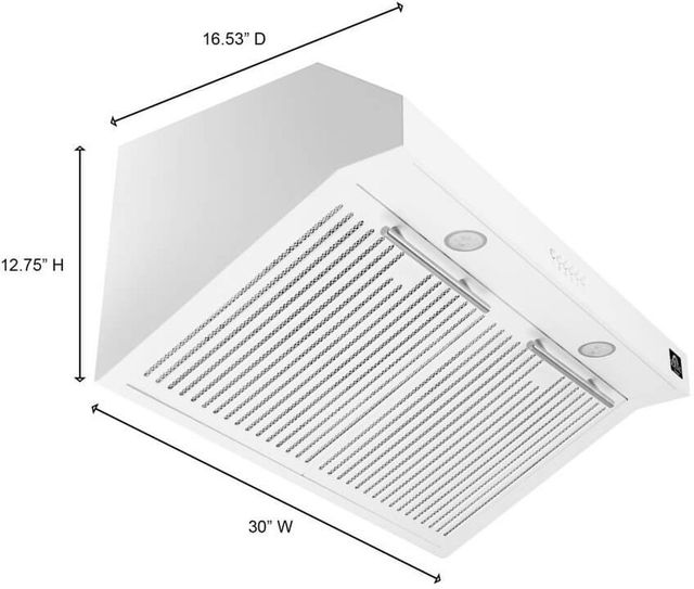 FORNO® Bari Espresso 30" White Under Cabinet Range Hood -1