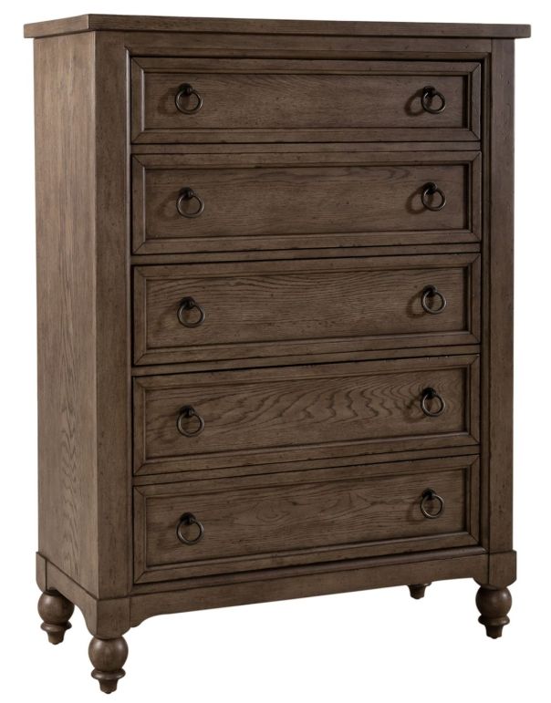 Liberty Furniture Americana Farmhouse 5-Piece Black/Dusty Taupe Queen Sleigh Bedroom Set-4