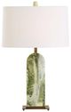 Uttermost® Moorea Green Marble Table Lamp with Antique Brass Accent-2
