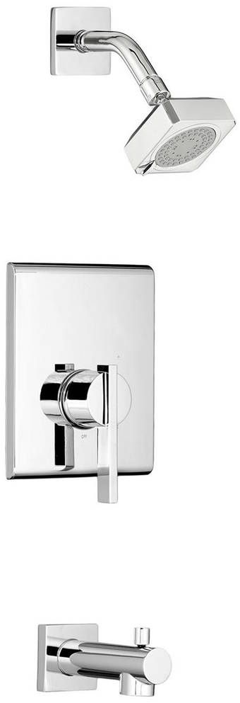 American Standard Times Square® Polished Chrome Tub and Shower Trim Kit with Pressure Balance Cartridge-0