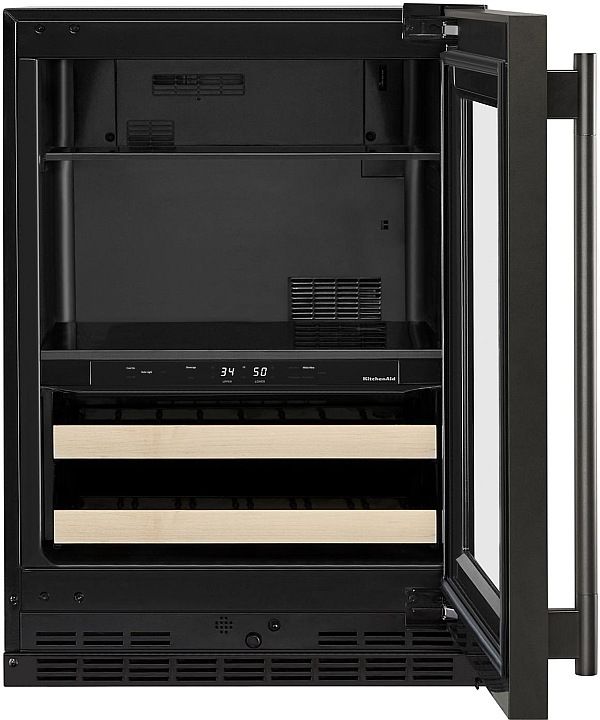KitchenAid® 24" 4.8 Cu. Ft. Black Ore Undercounter Beverage Centre-1