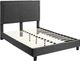 Elements International Erica Charcoal Upholstered Twin Platform Bed-0