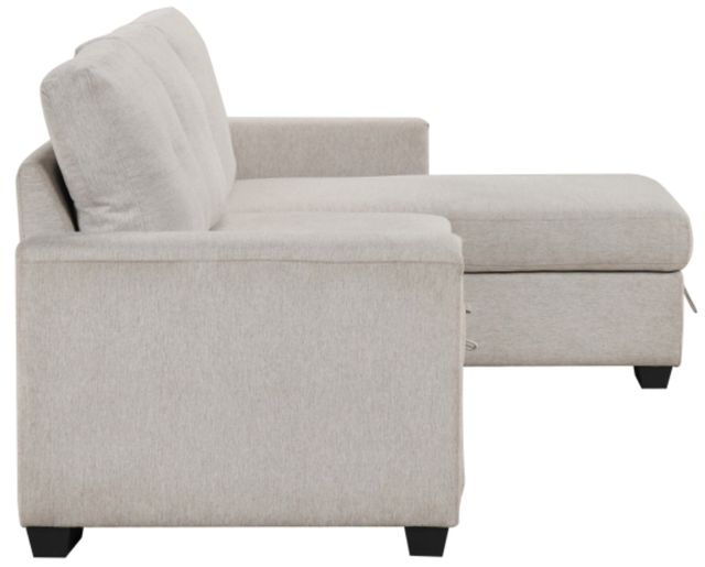 Homelegance® Convene 2-Piece Light Gray Sectional with Reversible Chaise and Pull-out Bed-3