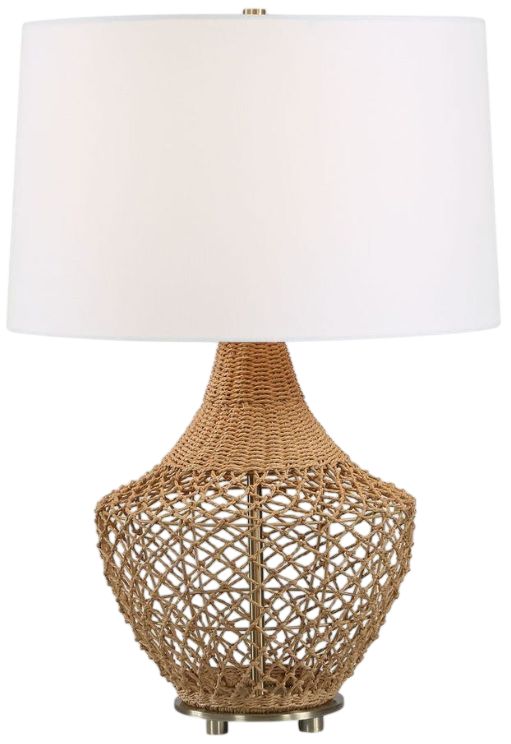 Uttermost® Samori Brown Rattan Table Lamp-0