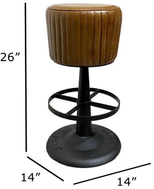 Nest Home Collections Mushroom Black/Brown Counter Stool-2