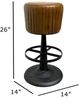 Nest Home Collections Mushroom Black/Brown Counter Stool-2