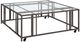 Coaster® Adri Glass Top Coffee Table with Black Nickel Base-0