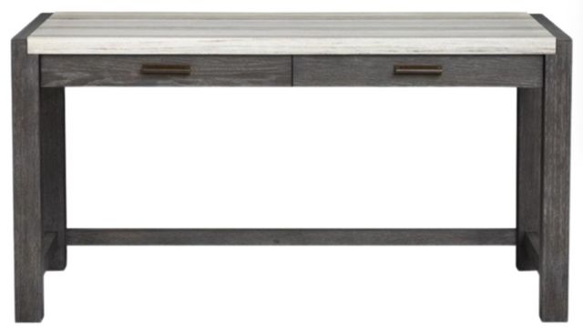 Magnussen Home® Plum Creek Ravenwood Black Writing Desk with Marble Top-1