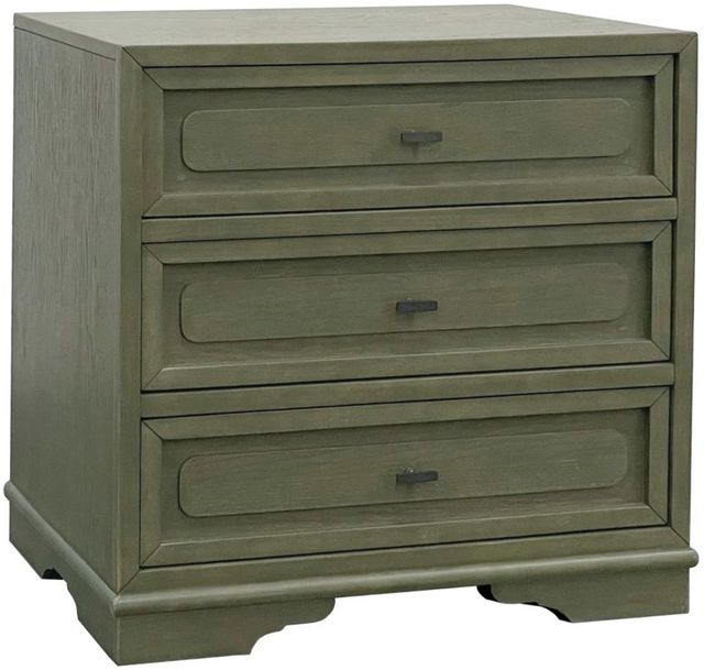 Bernards Tarrington Pistachio 3-Drawer Nightstand-0
