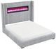 Homelegance® Fitzroy Gray Queen Upholstered Panel Bed-4