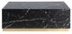 Mazin Furniture Astraia Black Faux Marble Coffee Table with Brushed Gold Base-1