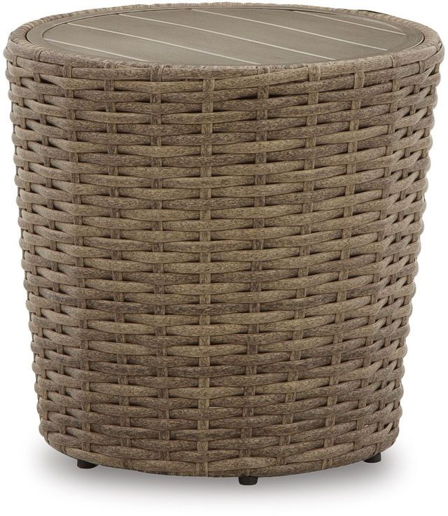 Signature Design by Ashley® Sandy Bloom Beige Outdoor End Table-0
