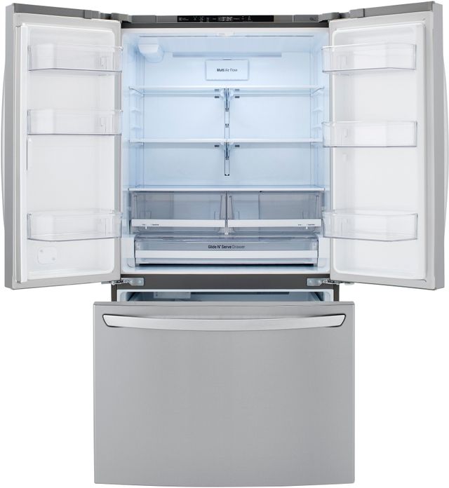 LG 22.8 Cu. Ft. PrintProof™ Stainless Steel Counter Depth French Door Refrigerator-4