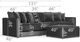 Jackson Furniture Remington 4-Piece Slate Small Spaced Sectional with Ottoman-4